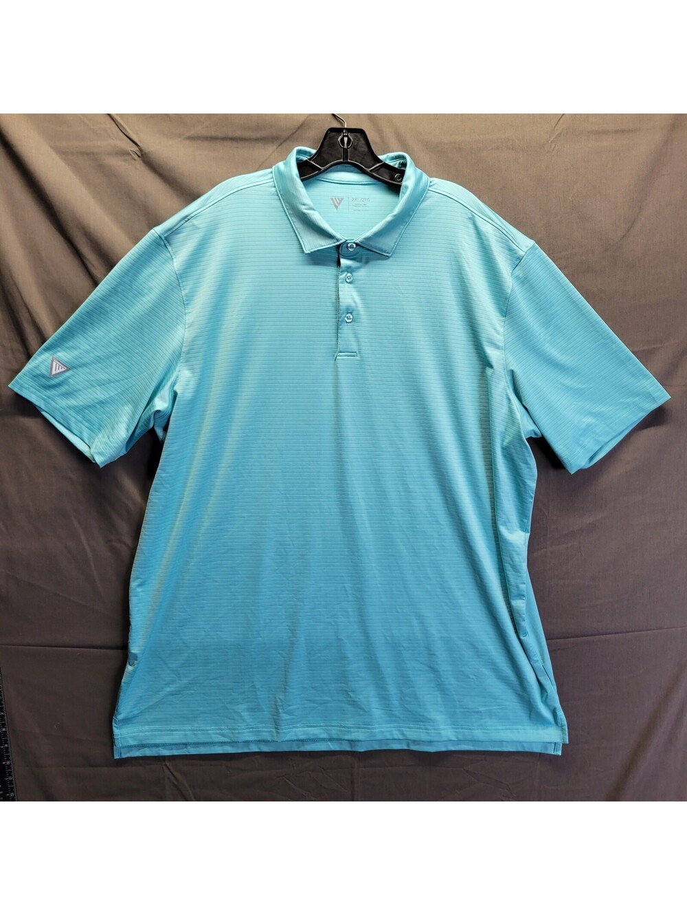 LevelWear Men's Short Sleeve Striped Blue Golf Polo Sz 2XL